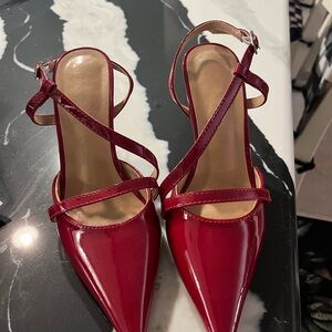 Elegant Red Strappy Heels